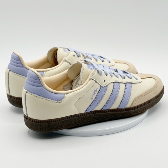 Adidas Samba OG W Leather Size 9 Womens Cream/Violet/Sand JI2678 - Picture 8 of 12